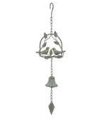 Decorative Distressed Love Birds Hanging Wind Chime - The Farthing