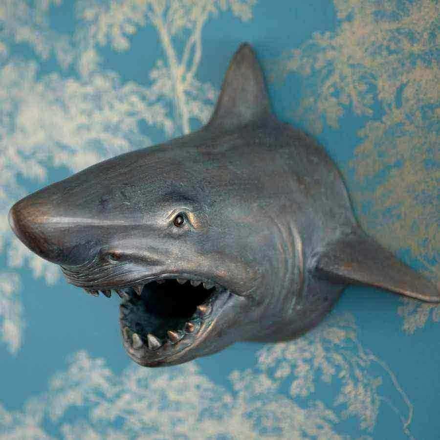 Decorative Wall Mounted Sharks Head - The Farthing