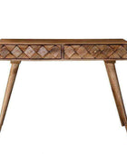 Diamond Wood Two Drawer Console Table - The Farthing