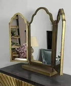 Distressed Gold Adjustable 3 Piece Table Mirror - The Farthing