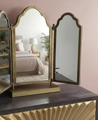 Distressed Gold Adjustable 3 Piece Table Mirror - The Farthing