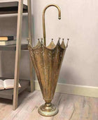 Distressed Gold Metal Umbrella Stand - The Farthing