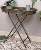 Distressed Gold Side Table - The Farthing