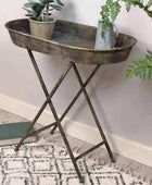 Distressed Gold Side Table - The Farthing