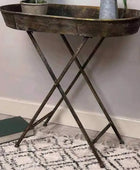 Distressed Gold Side Table - The Farthing