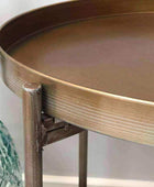 Distressed Gold Tray Table - The Farthing