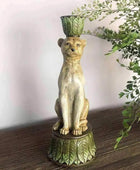 Distressed Leopard Candle Holder - The Farthing
