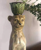 Distressed Leopard Candle Holder - The Farthing