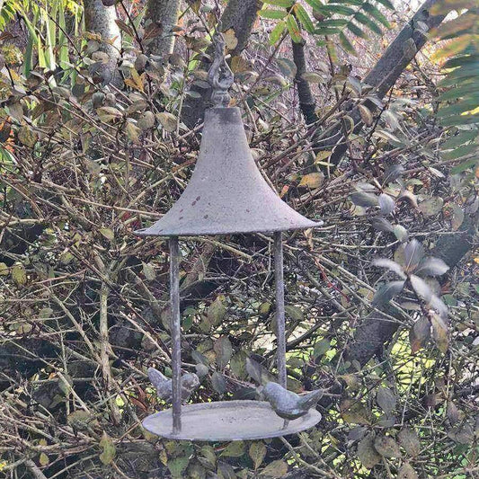 Distressed Metal Hanging Bird Feeder - The Farthing