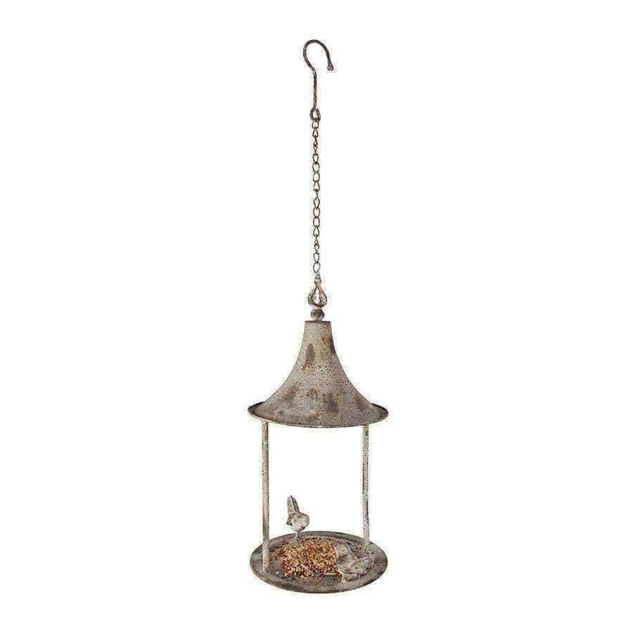 Distressed Metal Hanging Bird Feeder - The Farthing