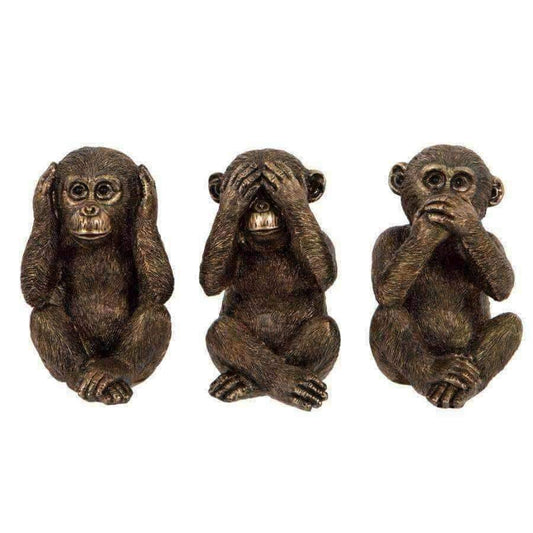 Distressed "No Evil" Chimpanzees - The Farthing