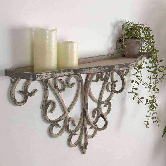 Distressed Ornate Shelf - The Farthing