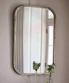 Distressed Rounded Edge Rectangle Wall Mirror - The Farthing