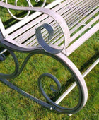 Distressed Steel Rocking Metal Bench - The Farthing