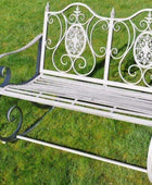 Distressed Steel Rocking Metal Bench - The Farthing