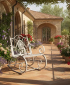 Distressed Steel Rocking Metal Chair - The Farthing