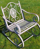 Distressed Steel Rocking Metal Chair - The Farthing