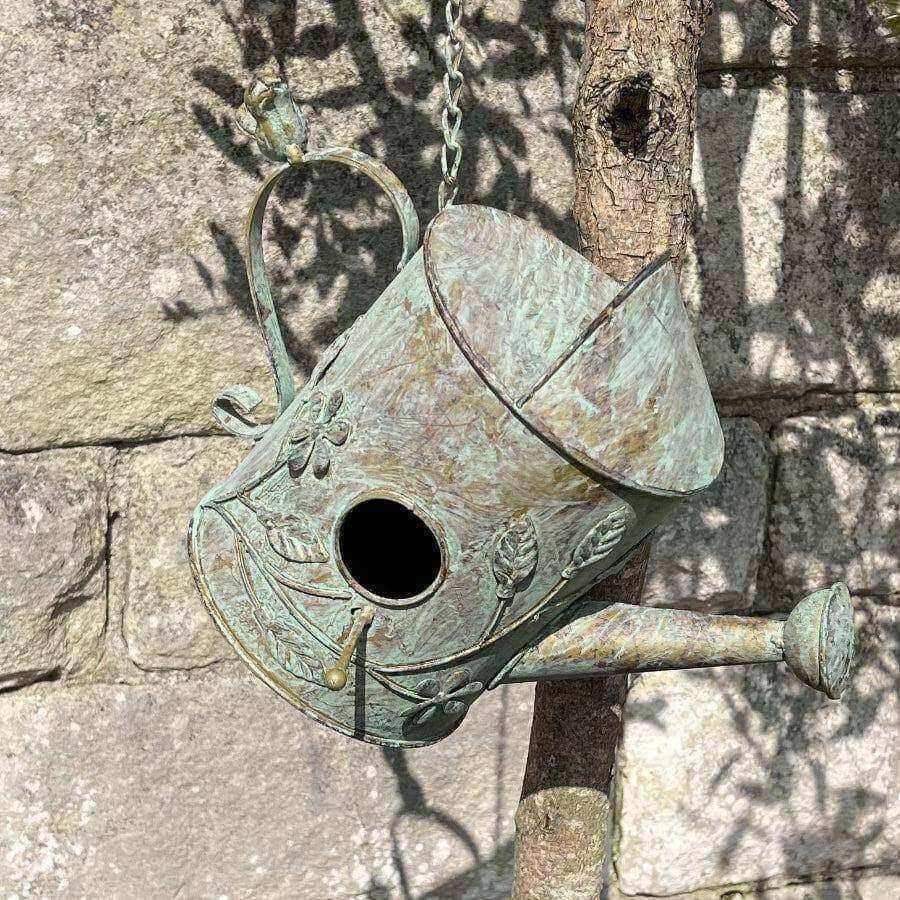 Distressed Watering Can Bird House - The Farthing