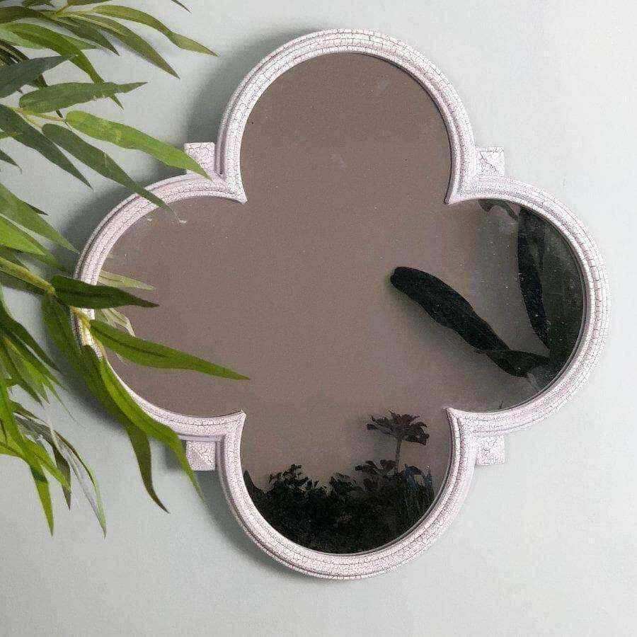 Distressed White Alhambra Outdoor Wall Mirror - The Farthing