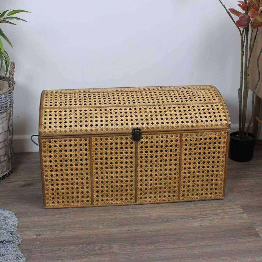 Domed Top Fine Cane Storage Chest - The Farthing