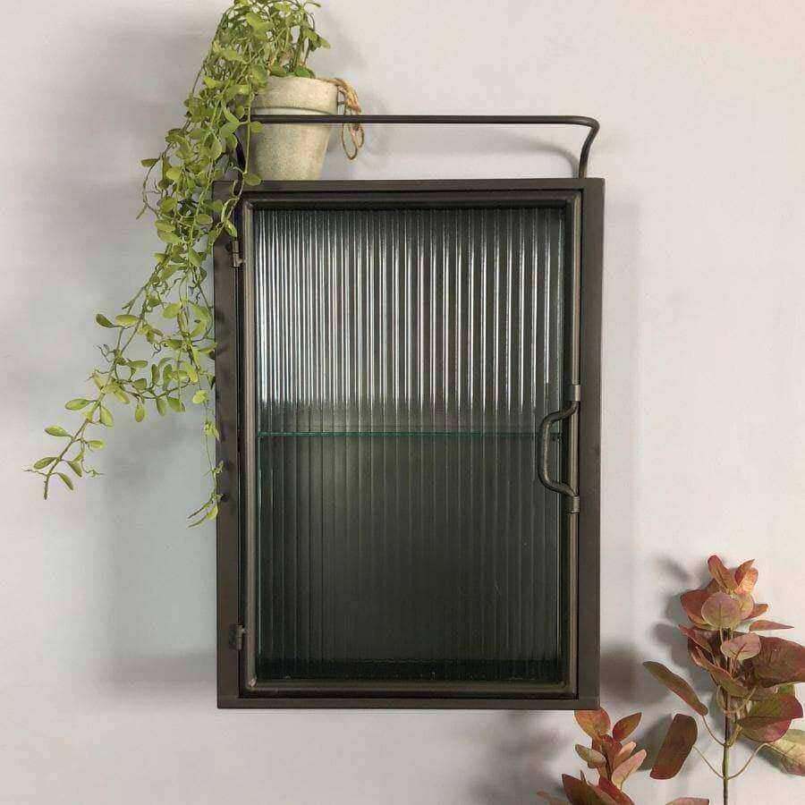 Dunster Glass & Metal Storage Wall Cabinet - The Farthing