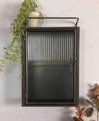 Dunster Glass & Metal Storage Wall Cabinet - The Farthing