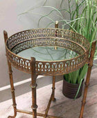 Elegant Gold Mirrored Tray Table - The Farthing