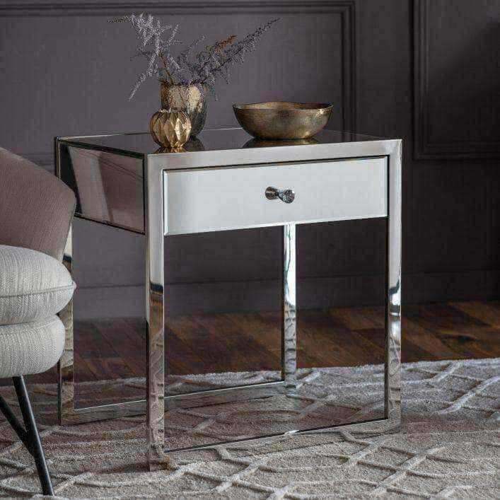 Elegant Mirrored Side Table - The Farthing