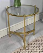Elegant Round Glass Top Side Table - The Farthing
