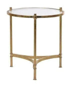 Elegant Round Glass Top Side Table - The Farthing