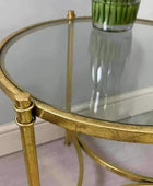 Elegant Round Glass Top Side Table - The Farthing