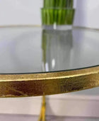 Elegant Round Glass Top Side Table - The Farthing