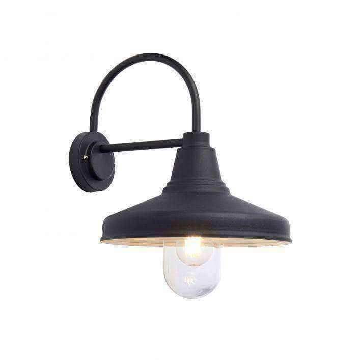 Exterior Black Wiltshire Barn Downlighting Wall Light - The Farthing