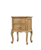 French Inspired Weather Wood Bedside Table - The Farthing