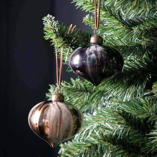 Godiva Bauble Black/Gold Set of 6 - The Farthing