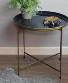 Gold and Blue Tray Table - The Farthing