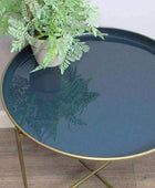 Gold and Blue Tray Table - The Farthing