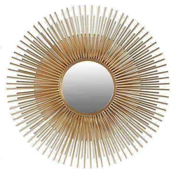 Gold Deco Round Sunburst Wall Mirror - The Farthing
