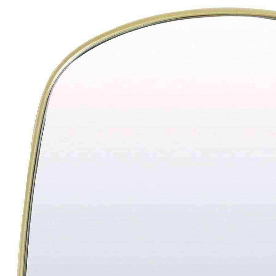 Gold Frame Rectangle Rounded Edge Mirror - The Farthing