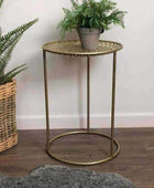 Gold Maroq Side Table - The Farthing