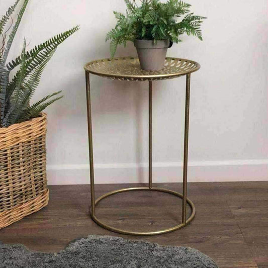 Gold Maroq Side Table - The Farthing