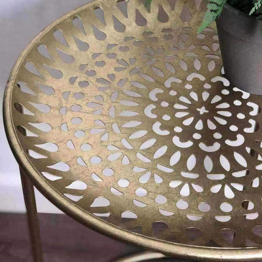 Gold Maroq Side Table - The Farthing