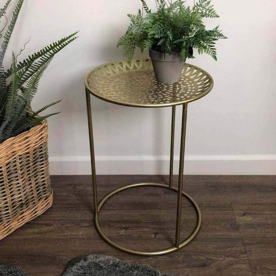 Gold Maroq Side Table - The Farthing