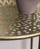 Gold Maroq Side Table - The Farthing