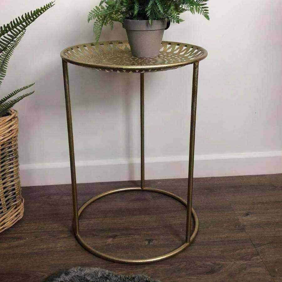 Gold Maroq Side Table - The Farthing