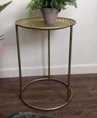 Gold Maroq Side Table - The Farthing