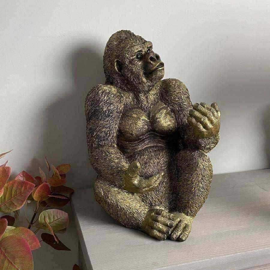 Golden Gorilla Wine Bottle Holder - The Farthing