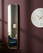 Golden Long Slim Wall Mirror - The Farthing