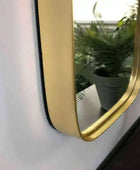 Golden Long Slim Wall Mirror - The Farthing