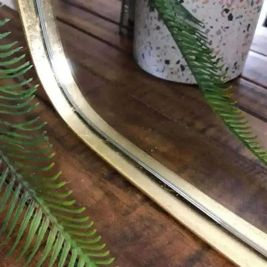 Golden Long Slim Wall Mirror - The Farthing